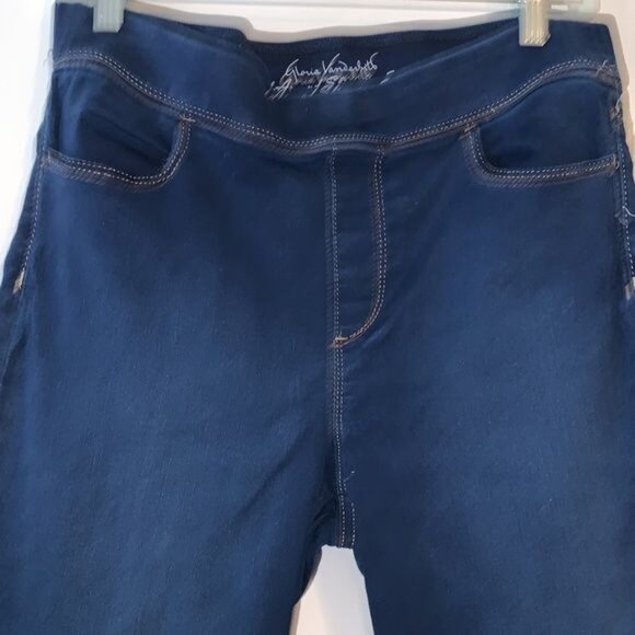 Gloria Vanderbilt Amanda Classic Tapered Jeans Size 12 Average Fit Dark Blue Str - Picture 4 of 12